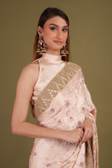 Resham Work On Satin SareeDSC01376