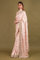 Resham Work On Satin SareeDSC01378