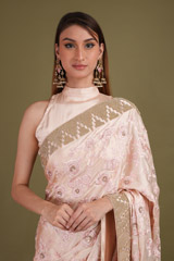 Resham Work On Satin SareeDSC01381