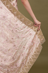 Resham Work On Satin SareeDSC01382