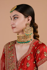 Golden Kundan Set_DTR3406