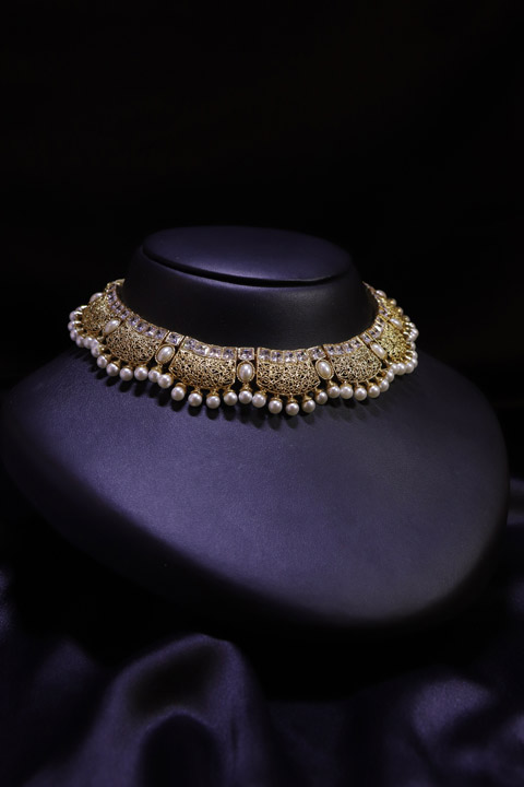 Pearl Drops Necklace Set