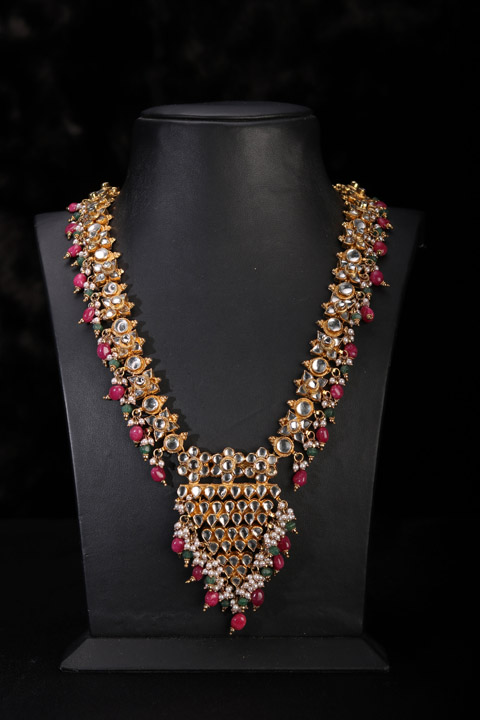 Golden  and Pink Necklace