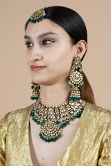 Kundan Emerald Green Set