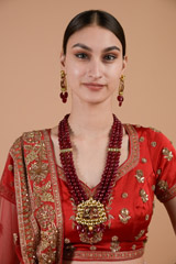 Moti Necklace with Earrings
