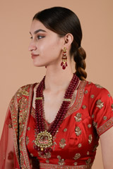 Moti Necklace with Earrings_DTR3342