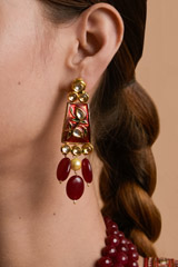 Moti Necklace with Earrings_DTR3343