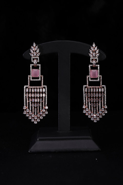 Pink Stone Earrings