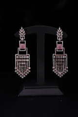 Pink Stone Earrings