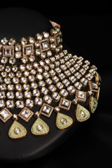 Green And White Necklace SetIMG_1468