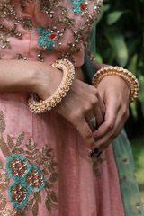 Golden And Pearl Bangle