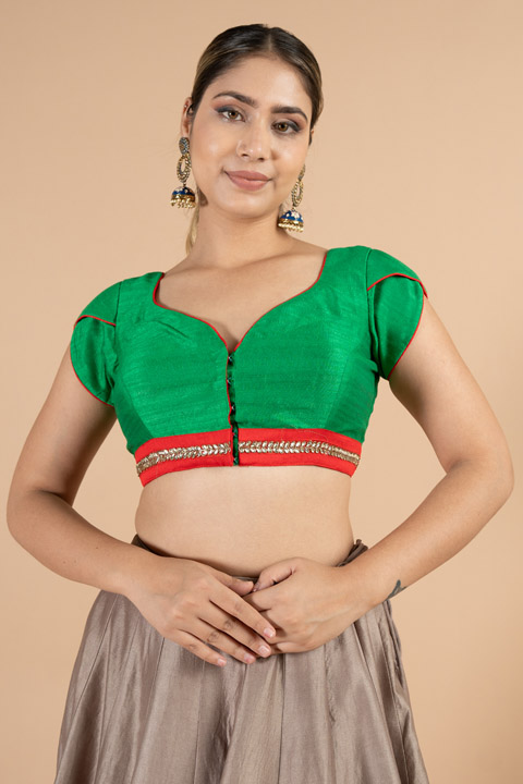 Green Saree Blouse