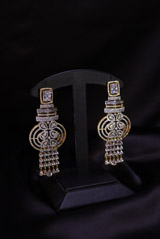 White Zircon Danglers