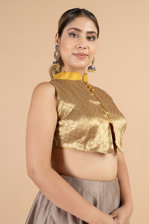 Golden Brocade Blouse