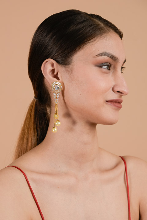 Zircon Stone Studded Earrings