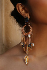Black Golden Earrings2928