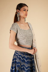 Cobalt Blue LehengaDSC00526