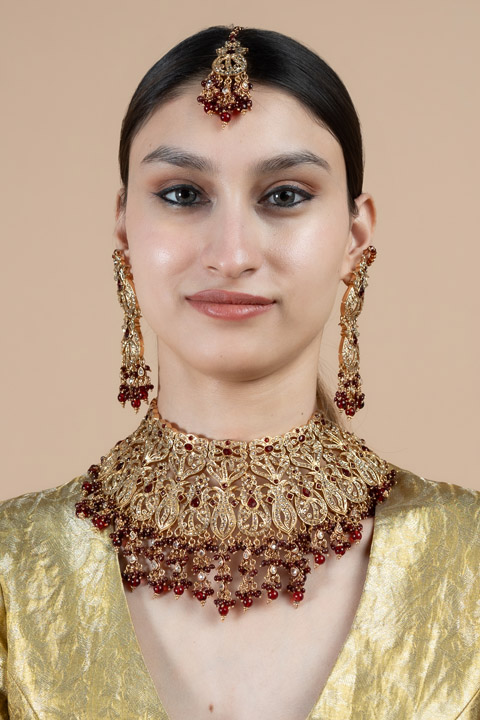 Red Antique Necklace Set