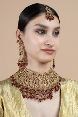 Red Antique Necklace SetDSC09188