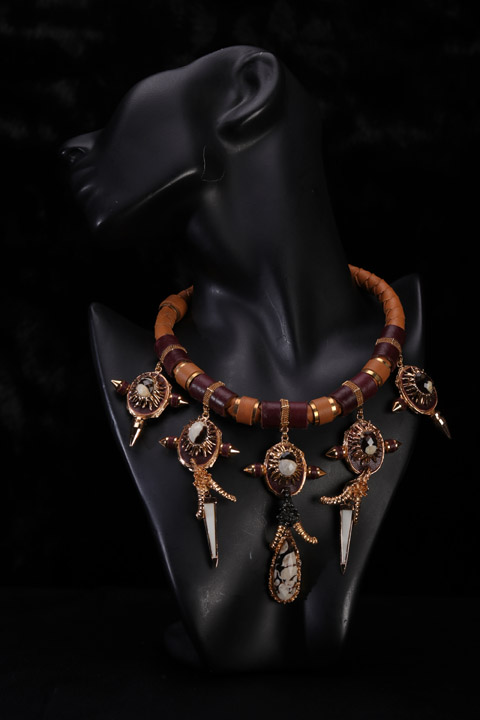 Brown Leather Necklace