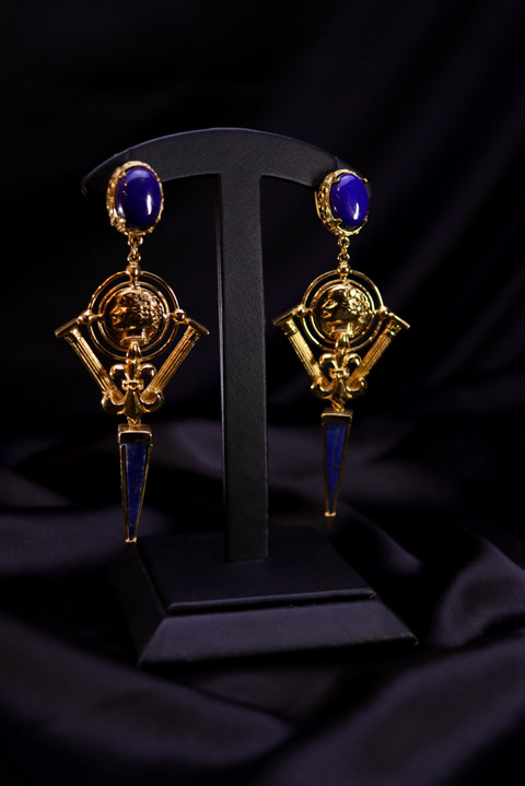 Blue Bullet Earrings