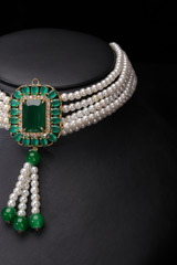 Emerald Moti Necklace SetIMG_9049