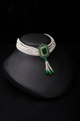Emerald Moti Necklace SetIMG_9050