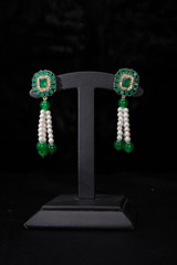 Emerald Moti Necklace SetIMG_9054