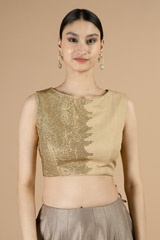 Golden Sleeveless Blouse2