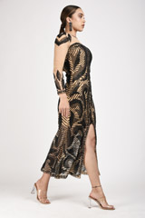 Beige Embellished Gown_SUB0420