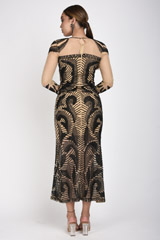 Beige Embellished Gown_SUB0427