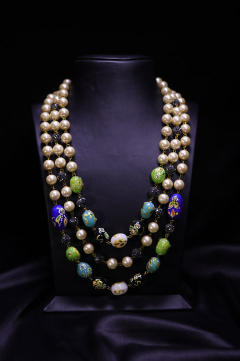 Multi Color Moti Necklace