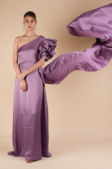Purple Ruffle Sleeve GownDSC00863