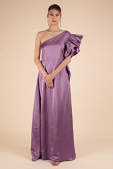 Purple Ruffle Sleeve GownDSC00872