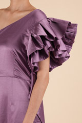 Purple Ruffle Sleeve GownDSC00874