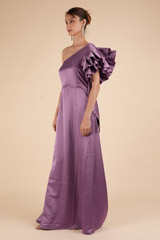 Purple Ruffle Sleeve GownDSC00875