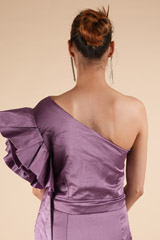 Purple Ruffle Sleeve GownDSC00878