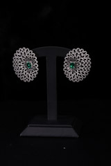 White Zircon Floral Studs2991_video