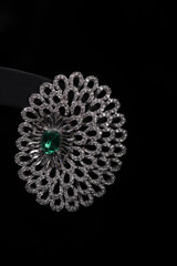White Zircon Floral StudsIMG_0273