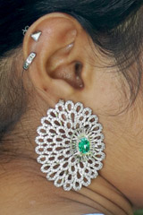 White Zircon Floral StudsIMG_5315