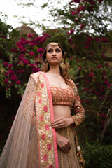 Beige Double Layer LehengaDSC05662