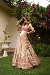 Beige Double Layer LehengaDSC05674