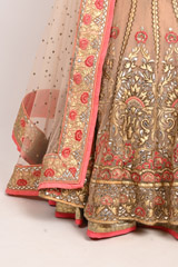 Beige Double Layer LehengaDSC_3471
