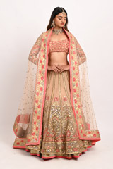 Beige Double Layer LehengaDSC_3473