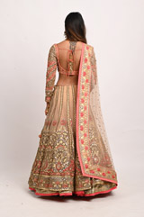 Beige Double Layer LehengaDSC_3490