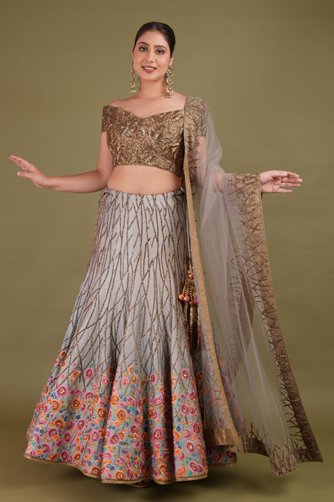 All Over Katdana Thread Lehenga