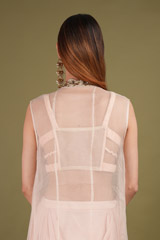 Embroidered Blouse With Draped Bottom SetDSC01188