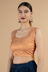 Orange Sleeveless BlouseDSC06863