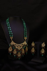 Green Kundan Necklace Set