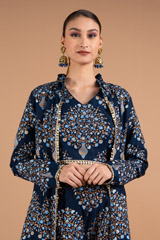 Blue Printed Top Bottom SetDSC02143